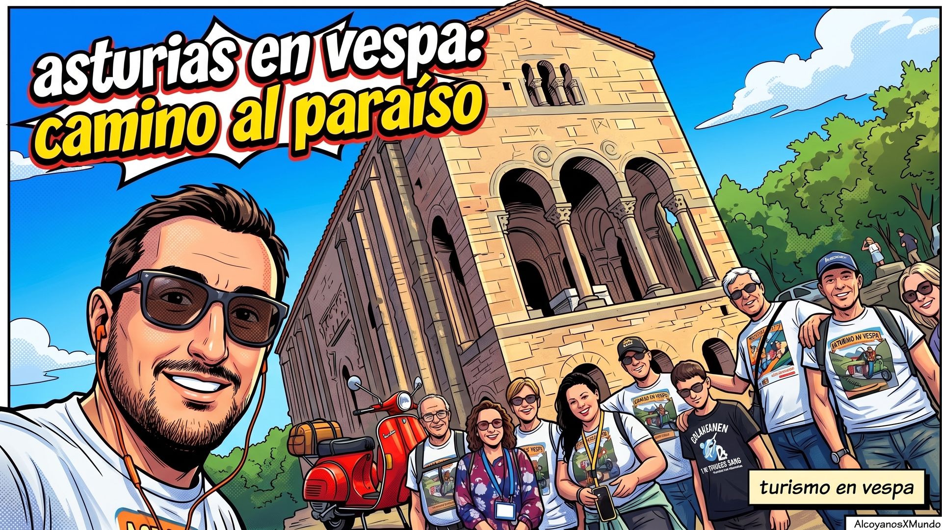 Asturias en vespa por la Encefalomielitis Mialgica