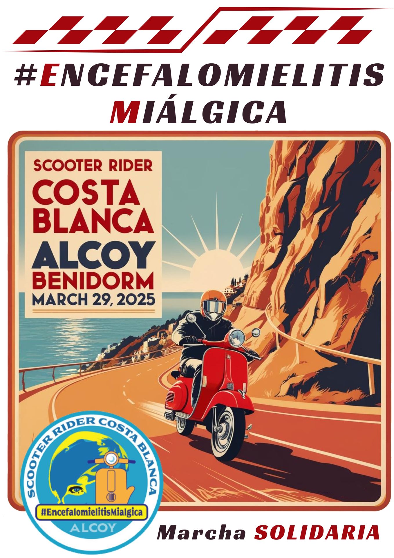 Cartel Scooter Rider Costa Blanca